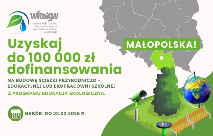 Program Priorytetowy „Edukacja ekologiczna” Małopolskie – dofinansowanie dla projektów proekologicznych